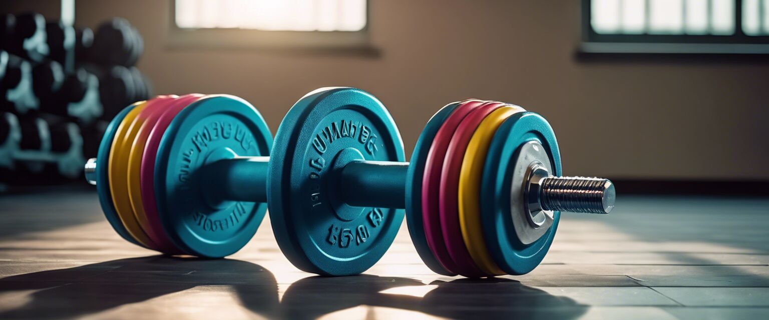 Colorful dumbbells