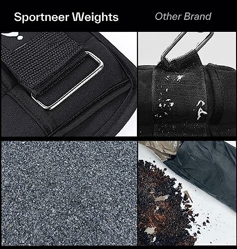 Comparison of Sportneer weights and another brand with quality differences.